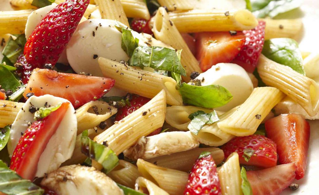 Chilled Strawberry Pasta Salad Victorian Strawberries